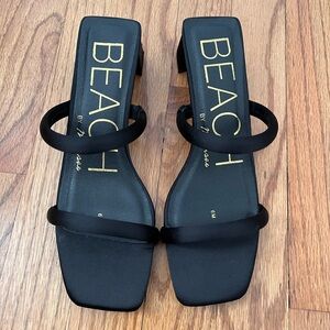 NWOT Matisse Black Strap Heel Sandals